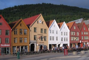 Along the bryggen in Bergen